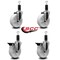 Service Caster 5'' Nylon Wheel Swivel 1-1/4'' Expanding Stem Caster Set 2 Brakes, 4PK SCC-EX20S514-NYS-2-PLB-2-114 - alternate 5
